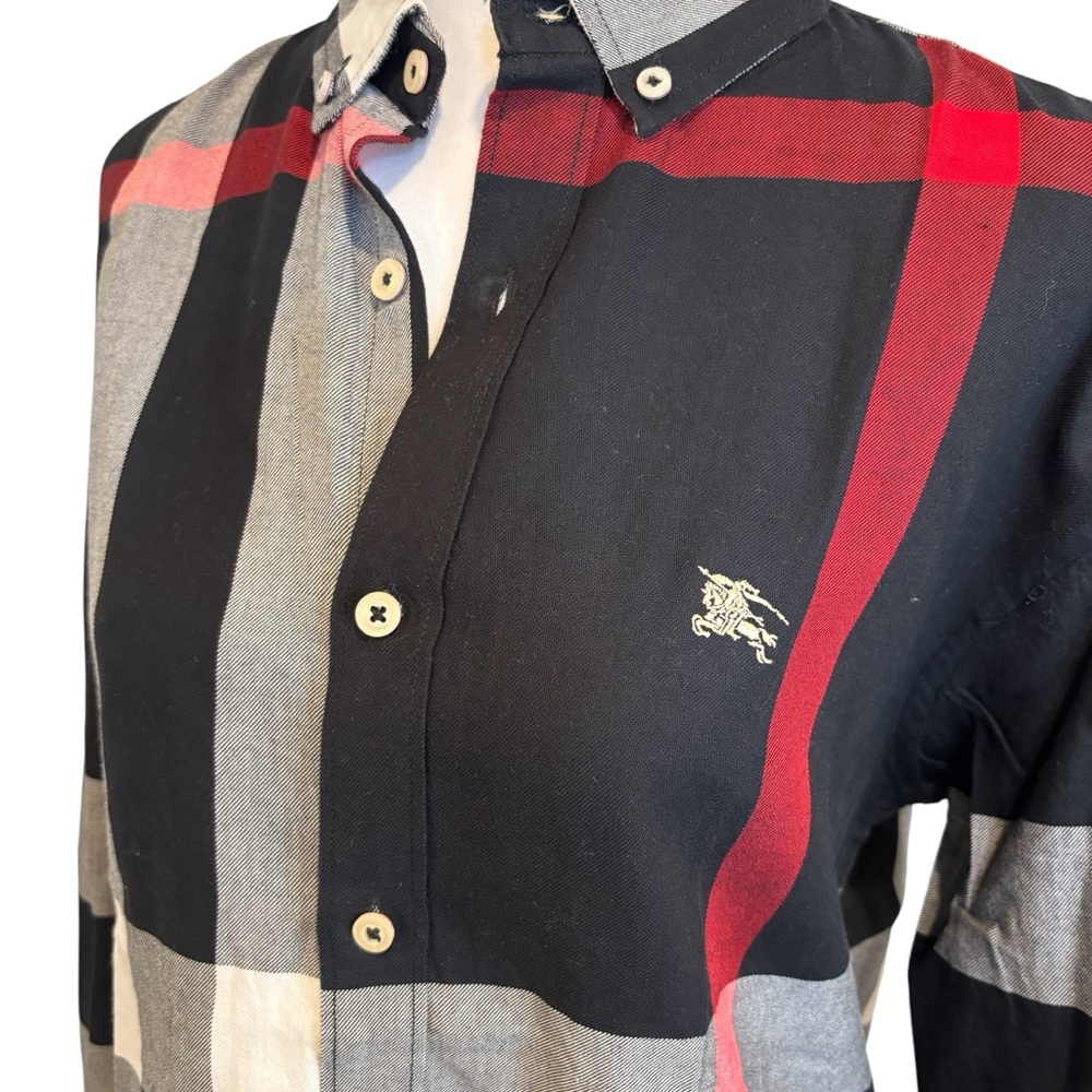 Burberry Multicolor Plaid Button Down Shirt
